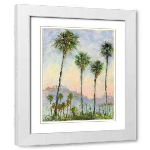 Carlton Sunrise White Modern Wood Framed Art Print with Double Matting by Mertz, Nancie King