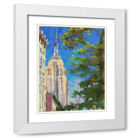 Empire White Modern Wood Framed Art Print with Double Matting by Mertz, Nancie King