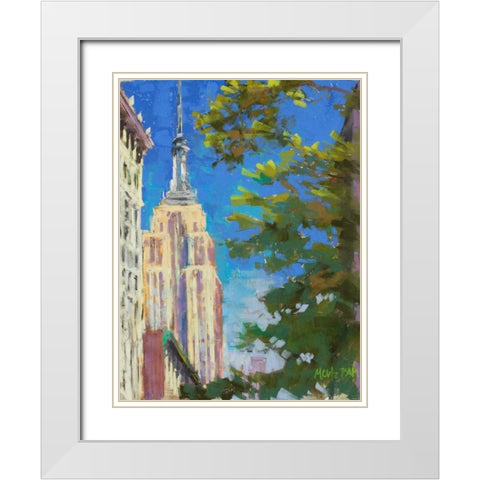 Empire White Modern Wood Framed Art Print with Double Matting by Mertz, Nancie King
