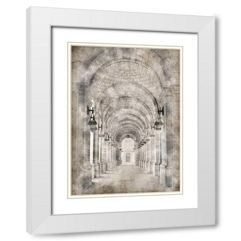 Union Station White Modern Wood Framed Art Print with Double Matting by Miamee, Golie
