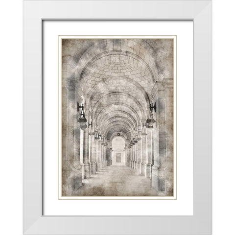 Union Station White Modern Wood Framed Art Print with Double Matting by Miamee, Golie