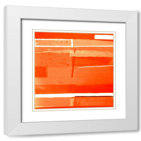 Red Monochromatic White Modern Wood Framed Art Print with Double Matting by Miller, Gil