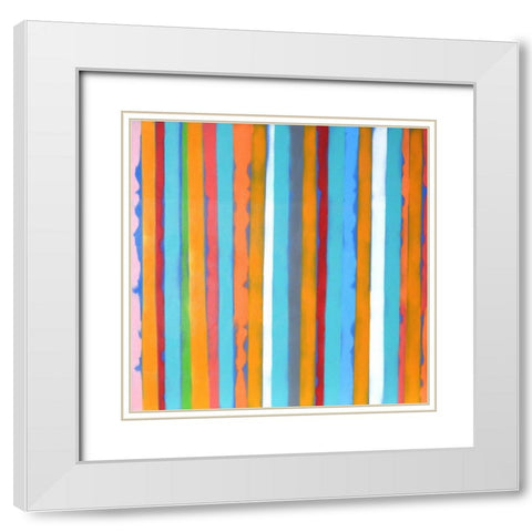 Urban Summer 17 White Modern Wood Framed Art Print with Double Matting by Miller, Gil
