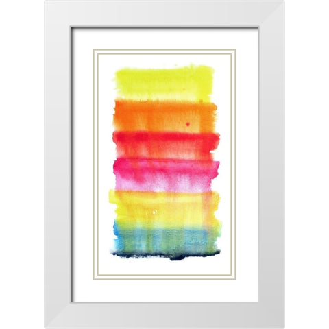 Boldness White Modern Wood Framed Art Print with Double Matting by Muren, Nancy LaBerge
