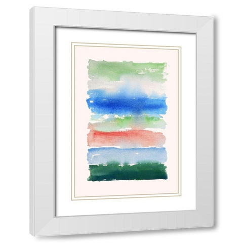 Cool Spectrum White Modern Wood Framed Art Print with Double Matting by Muren, Nancy LaBerge