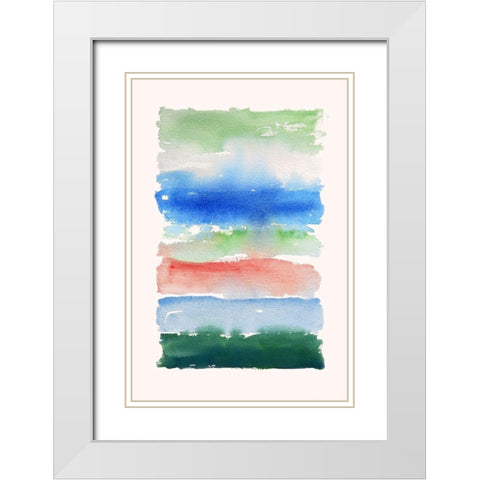 Cool Spectrum White Modern Wood Framed Art Print with Double Matting by Muren, Nancy LaBerge