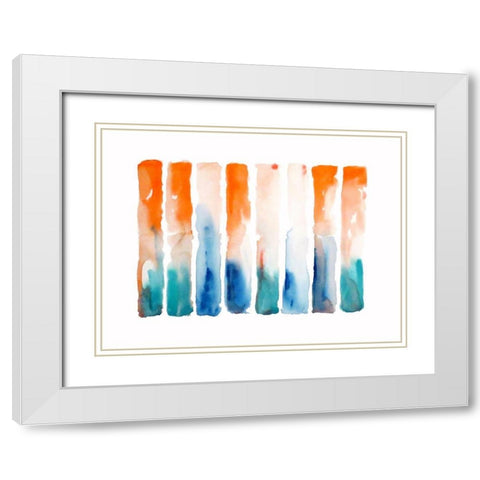 Tropical White Modern Wood Framed Art Print with Double Matting by Muren, Nancy LaBerge