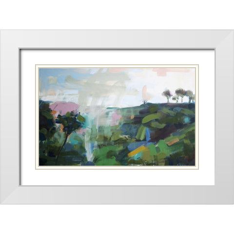 India No. 6 White Modern Wood Framed Art Print with Double Matting by Moulton, Angela