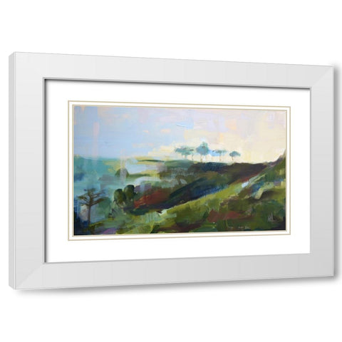 India No. 7 White Modern Wood Framed Art Print with Double Matting by Moulton, Angela