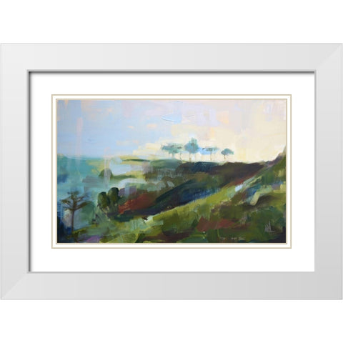 India No. 7 White Modern Wood Framed Art Print with Double Matting by Moulton, Angela