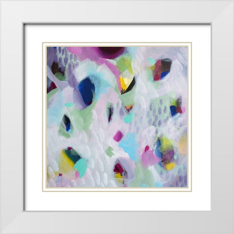 Abstract 171 White Modern Wood Framed Art Print with Double Matting by Marrison, TA
