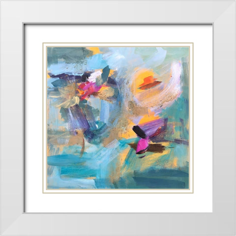 Hat Trick White Modern Wood Framed Art Print with Double Matting by McCourt, Suzanne