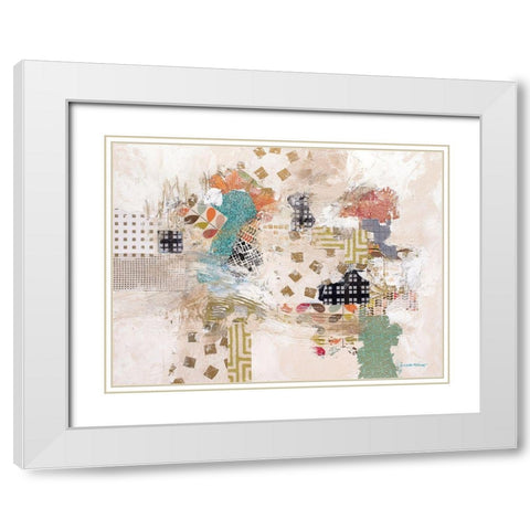 Materializing White Modern Wood Framed Art Print with Double Matting by McCourt, Suzanne