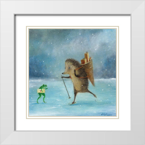 Julemanden White Modern Wood Framed Art Print with Double Matting by McInnes, DD