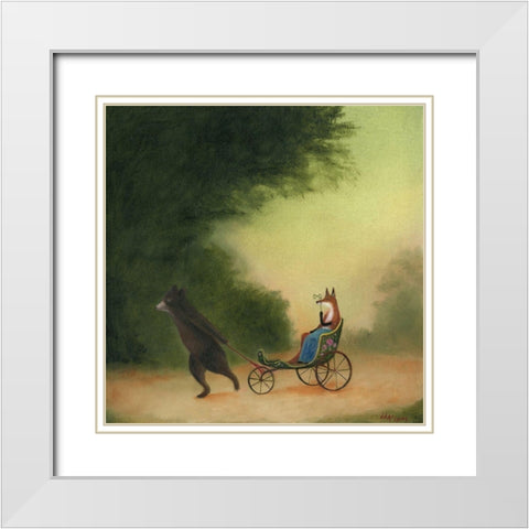 La Passeggiata of the Lady Dowager, White Modern Wood Framed Art Print with Double Matting by McInnes, DD