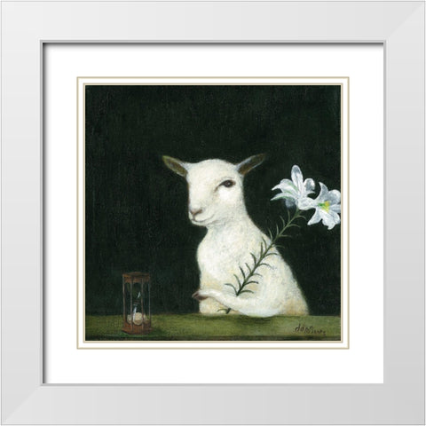 Portrait of a Young Man White Modern Wood Framed Art Print with Double Matting by McInnes, DD