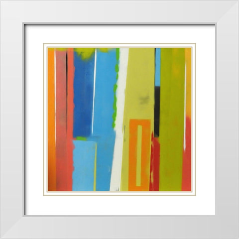 Urban Summer 19 White Modern Wood Framed Art Print with Double Matting by Miller, Gil