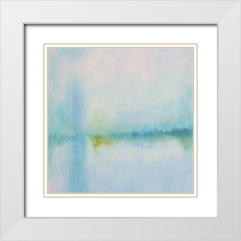 Misted Shores White Modern Wood Framed Art Print with Double Matting by Moehr, KR