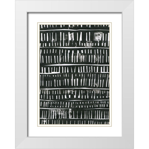 Black Collage White Modern Wood Framed Art Print with Double Matting by Morioke