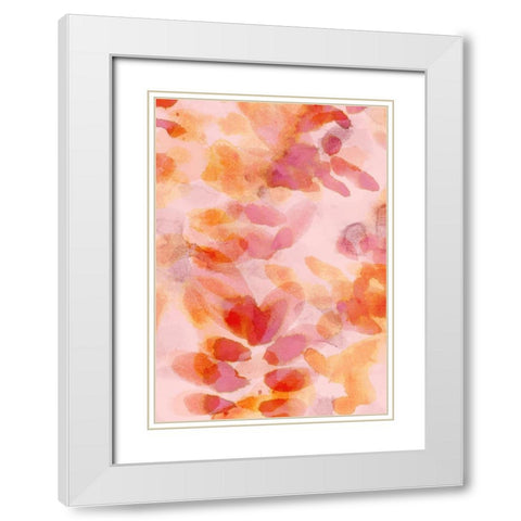 Bloom Rose White Modern Wood Framed Art Print with Double Matting by Morioke
