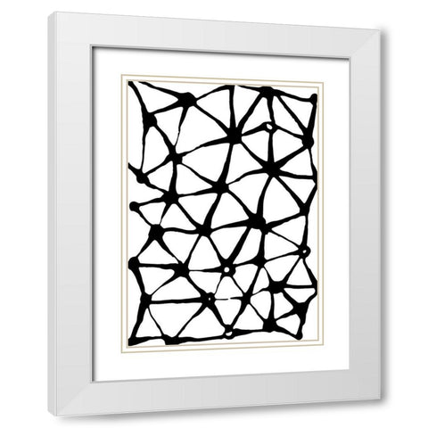 Experimental 2 White Modern Wood Framed Art Print with Double Matting by Morioke