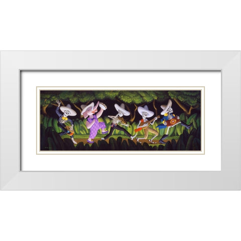 The New Guy White Modern Wood Framed Art Print with Double Matting by Miles, Chris