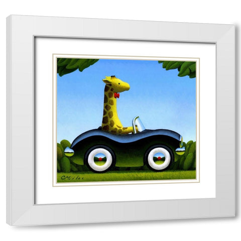 Commuting White Modern Wood Framed Art Print with Double Matting by Miles, Chris