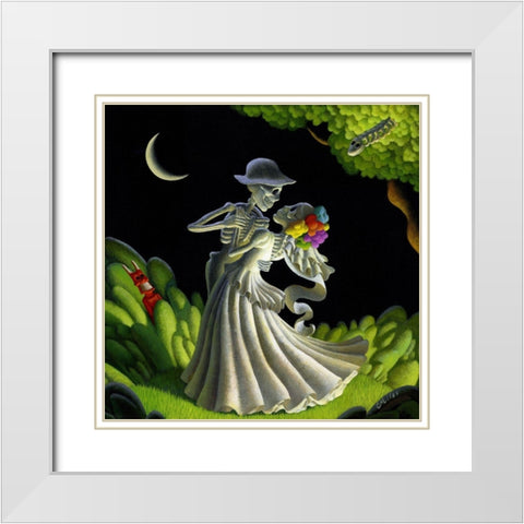Eternal Love White Modern Wood Framed Art Print with Double Matting by Miles, Chris