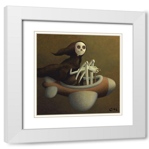 Joy Ride White Modern Wood Framed Art Print with Double Matting by Miles, Chris