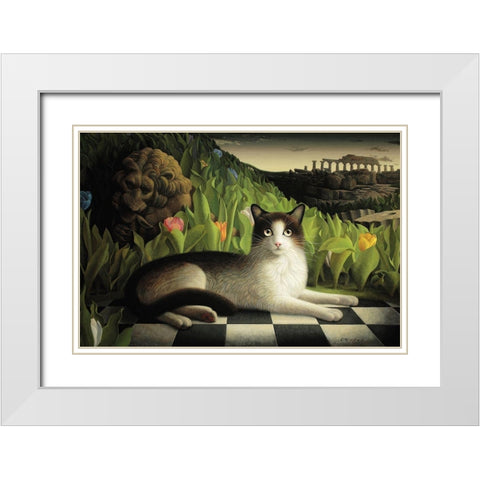 Call of the Wild White Modern Wood Framed Art Print with Double Matting by Miles, Chris
