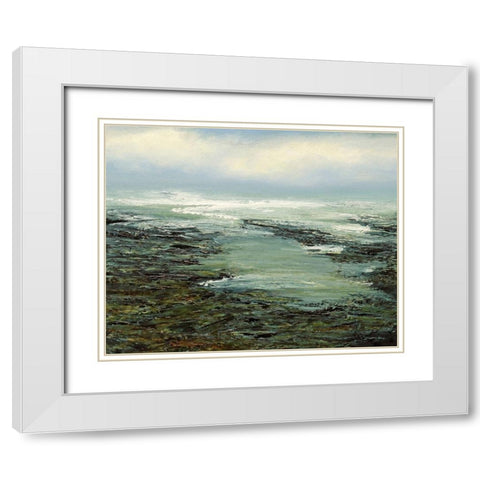 Shallow Reef White Modern Wood Framed Art Print with Double Matting by Mote, Michael
