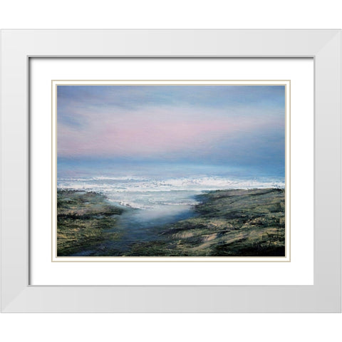 Soft Light No. 2 White Modern Wood Framed Art Print with Double Matting by Mote, Michael