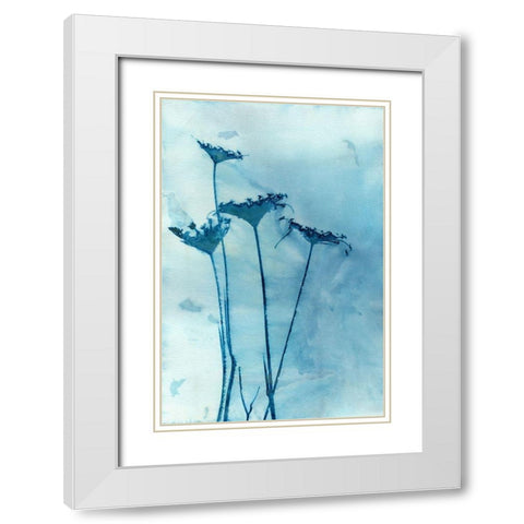 Blue Anne White Modern Wood Framed Art Print with Double Matting by McCurdy, Krista
