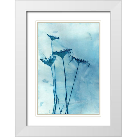 Blue Anne White Modern Wood Framed Art Print with Double Matting by McCurdy, Krista
