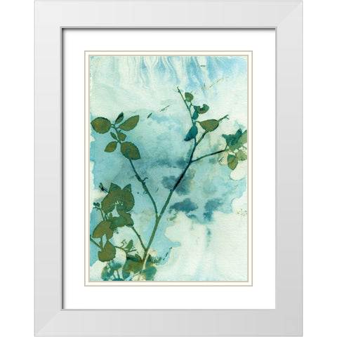 Leaves and Sky White Modern Wood Framed Art Print with Double Matting by McCurdy, Krista