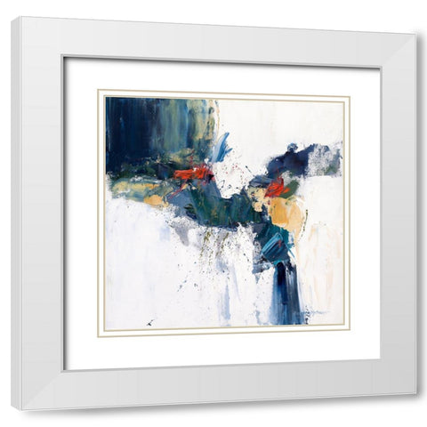 Cascading White Modern Wood Framed Art Print with Double Matting by McCourt, Suzanne
