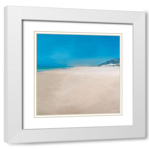 Zaharaâ€™s Light White Modern Wood Framed Art Print with Double Matting by Merino, Carmen