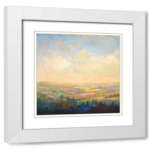 Spring Colors White Modern Wood Framed Art Print with Double Matting by McCarthy, William
