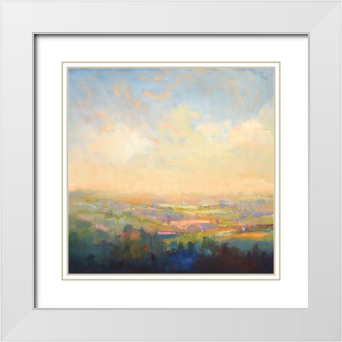 Spring Colors White Modern Wood Framed Art Print with Double Matting by McCarthy, William