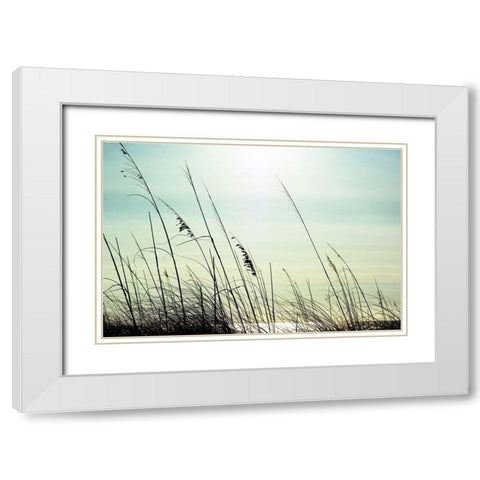 Coastal White Modern Wood Framed Art Print with Double Matting by Marie, Dina