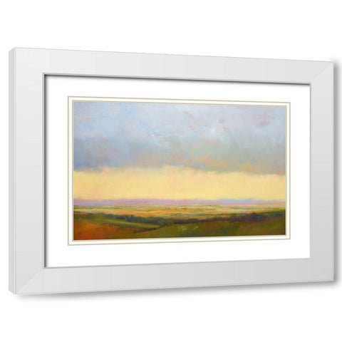 Distant View White Modern Wood Framed Art Print with Double Matting by McCarthy, William