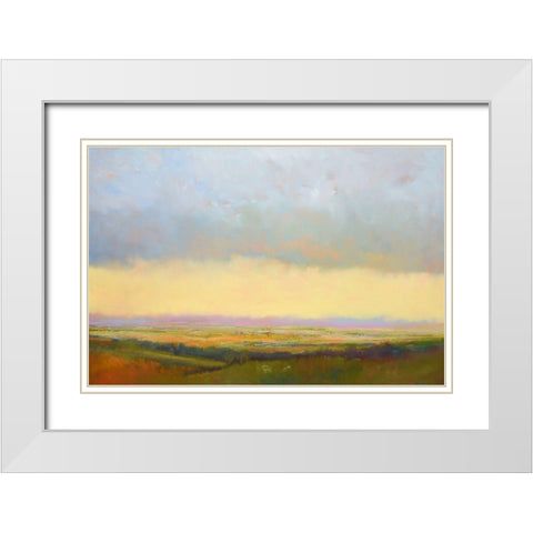 Distant View White Modern Wood Framed Art Print with Double Matting by McCarthy, William