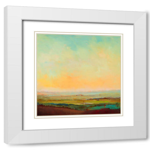 Pink Edge White Modern Wood Framed Art Print with Double Matting by McCarthy, William
