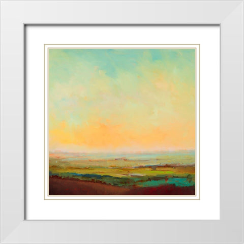 Pink Edge White Modern Wood Framed Art Print with Double Matting by McCarthy, William