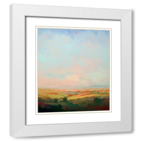 Summer Bliss White Modern Wood Framed Art Print with Double Matting by McCarthy, William