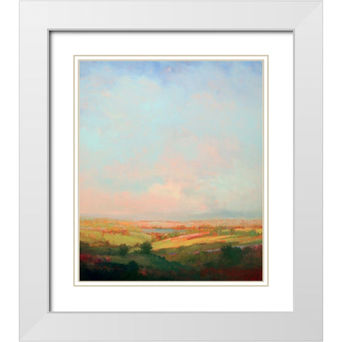 Summer Bliss White Modern Wood Framed Art Print with Double Matting by McCarthy, William