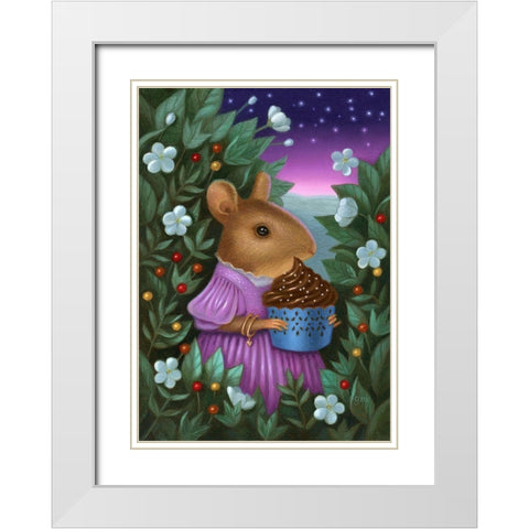 Beatrice Upon The Brink of Night White Modern Wood Framed Art Print with Double Matting by Matarazzo, Gina