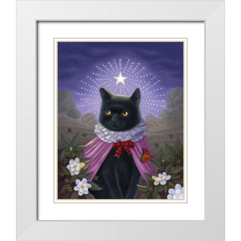 Her Charms White Modern Wood Framed Art Print with Double Matting by Matarazzo, Gina