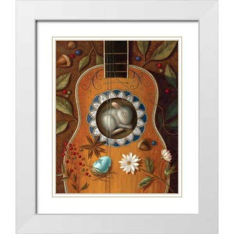 A Residence of Resonance White Modern Wood Framed Art Print with Double Matting by Matarazzo, Gina