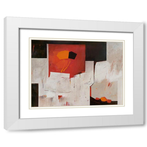 Forever White Modern Wood Framed Art Print with Double Matting by Montel, Fanou